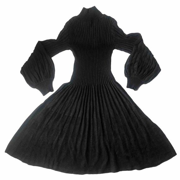 Max Studio Mock Turtle Neck Ribbed  Top Portion Sweater Dress Size XS NWT - Picture 2 of 11